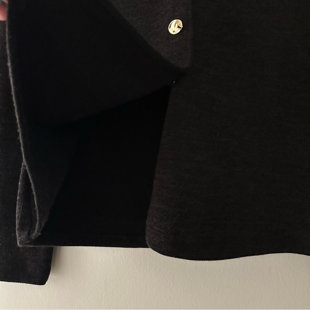 NWOT Zara v neck soft cardigan charcoal gray/gold buttons - Picture 7 of 9